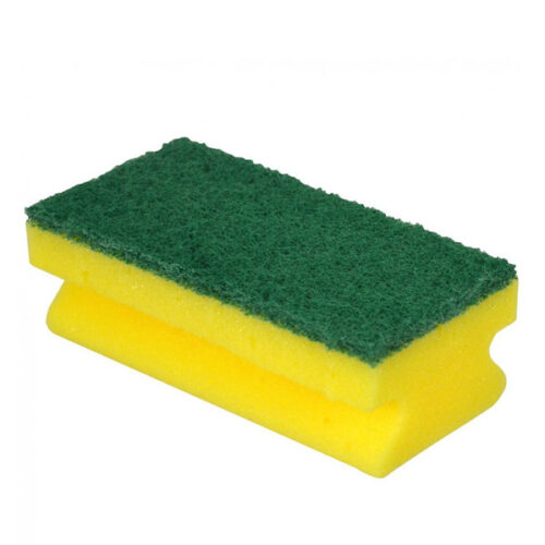 Yellow and Green Sponge Scourers